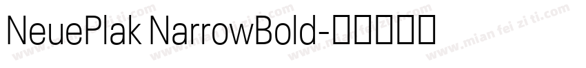 NeuePlak NarrowBold字体转换